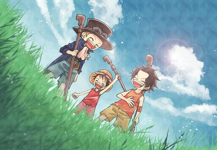 Luffy chibi ngầu - Bức tranh đẹp lung linh