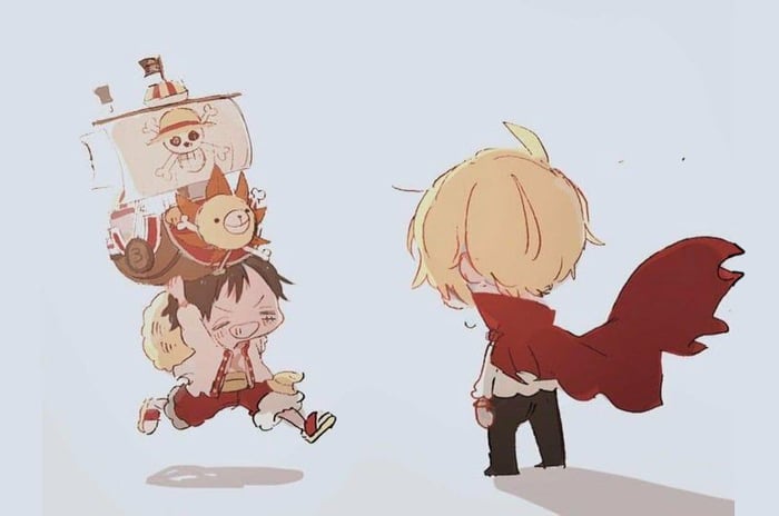 Luffy chibi ngầu - Bức tranh đẹp lung linh