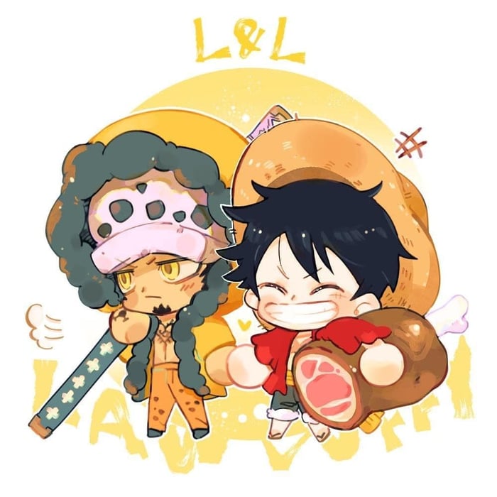 Luffy chibi ngầu - Bức tranh đẹp lung linh