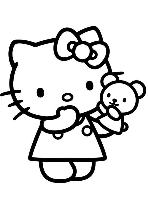 Bộ sưu tập tranh tô màu Hello Kitty đáng yêu