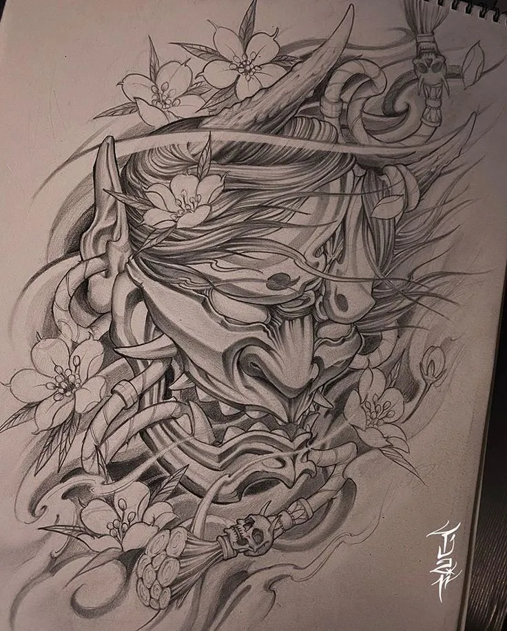 150 hình xăm mặt quỷ dạ xoa tuyển chọn ấn tượng nhất - Genztattoo