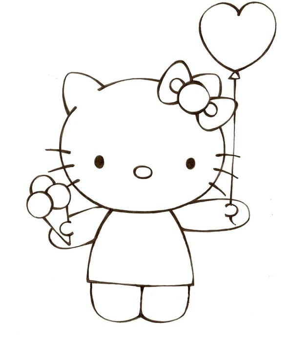 Bộ sưu tập tranh tô màu Hello Kitty đáng yêu