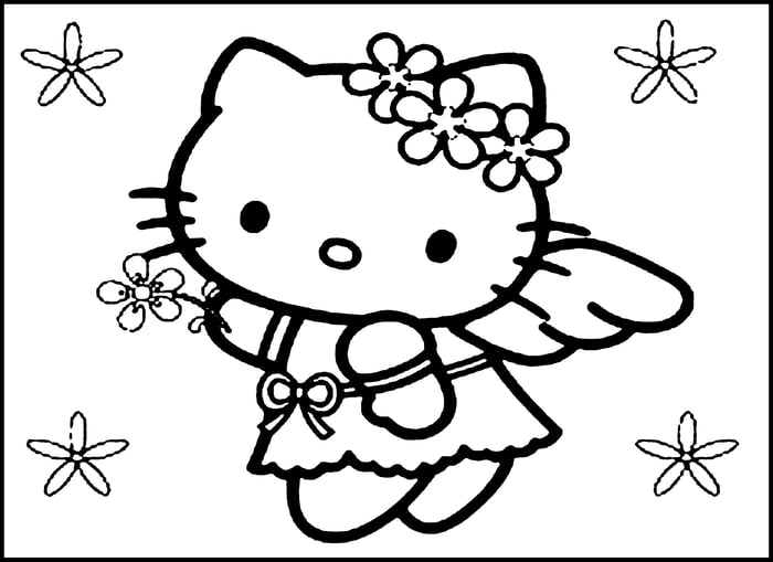 Bộ sưu tập tranh tô màu Hello Kitty đáng yêu