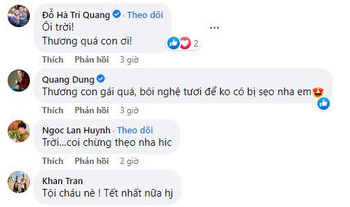 Con gái Thân Thúy Hà bị ngã xe trầy xước hết mặt mũi khiến Tăng Thanh Hà, Quang Dũng xót xa