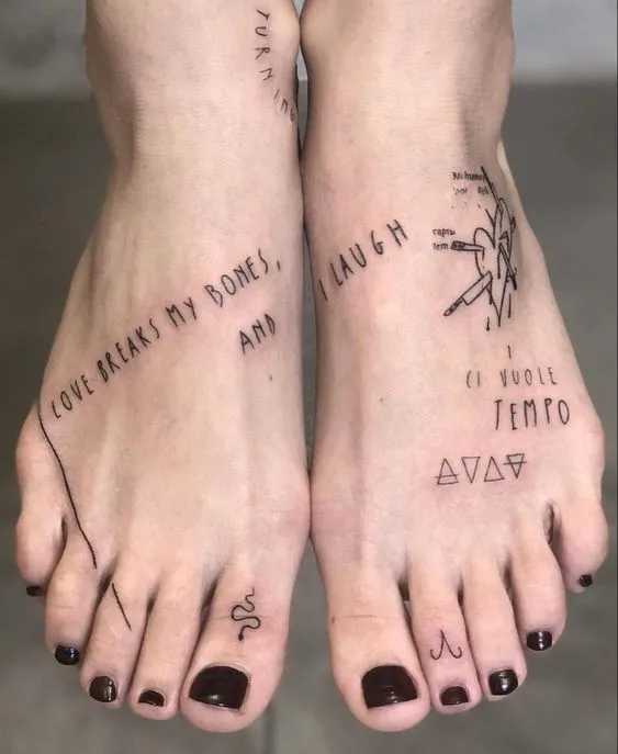 150 hình xăm mini ở chân độc đáo cho nam và nữ - Genztattoo