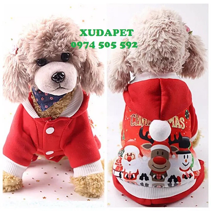 ÁO NOEL CHO CHÓ MÈO HÌNH CHIBI CÓ 4 CHÂN MỪNG GIÁNG SINH - SP000166 | Xudapet - Love your pets