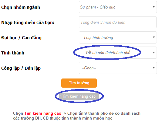 DS các trường ĐH, CĐ đào tạo ngành Sư phạm - Giáo dục