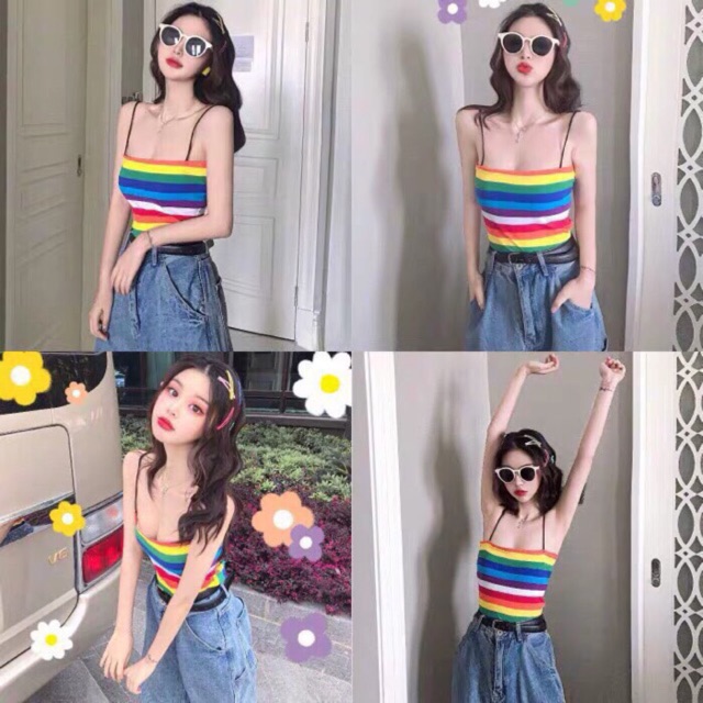 10 mẫu áo hai dây croptop đẹp cho những cô nàng cá tính