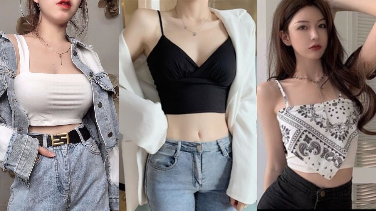 10 mẫu áo hai dây croptop đẹp cho những cô nàng cá tính