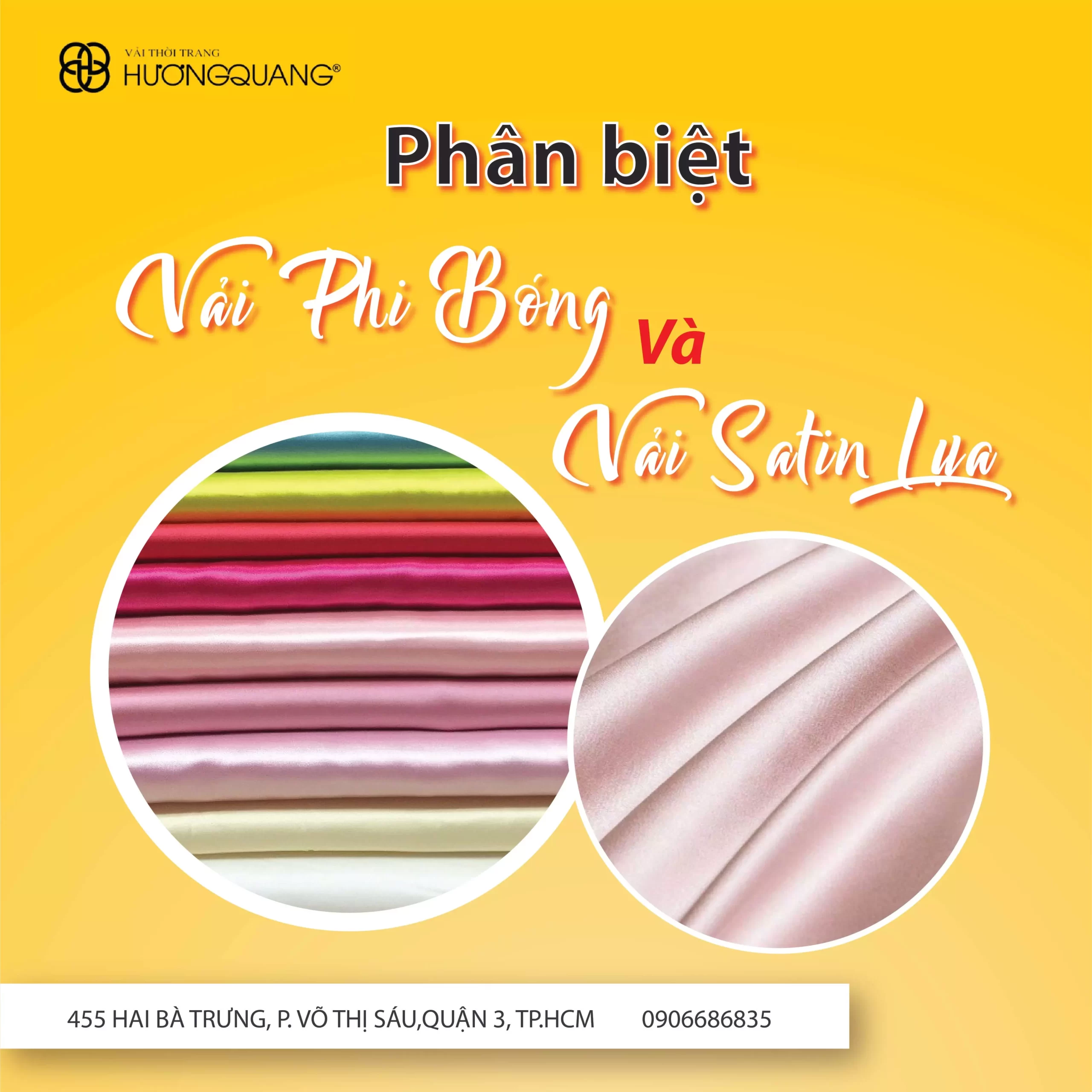 PHÂN BIỆT VẢI PHI BÓNG VÀ VẢI SATIN LỤA